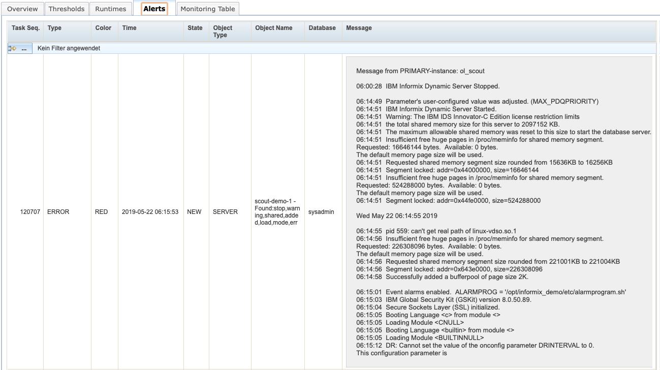 Admin-Scout Scheduler modul Tab Alerts