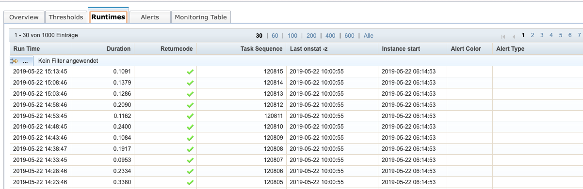 Admin-Scout Scheduler Modul Tab Runtime