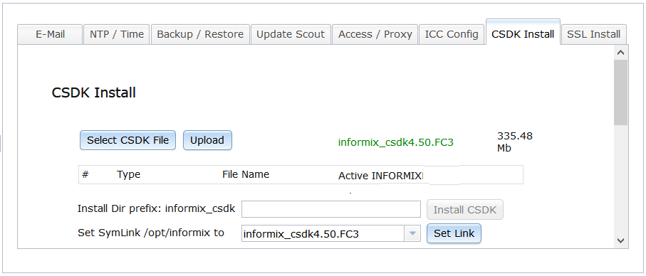 Admin-Scout for Informix - Configuration