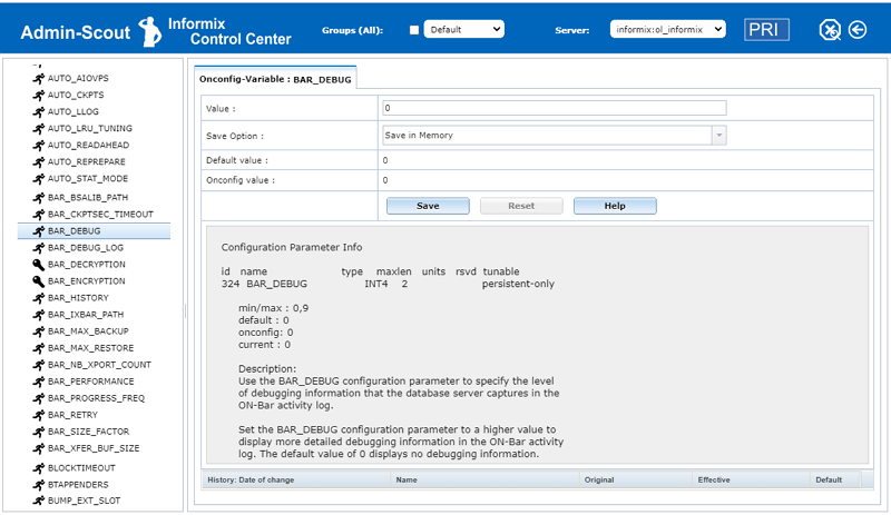 Informix compare