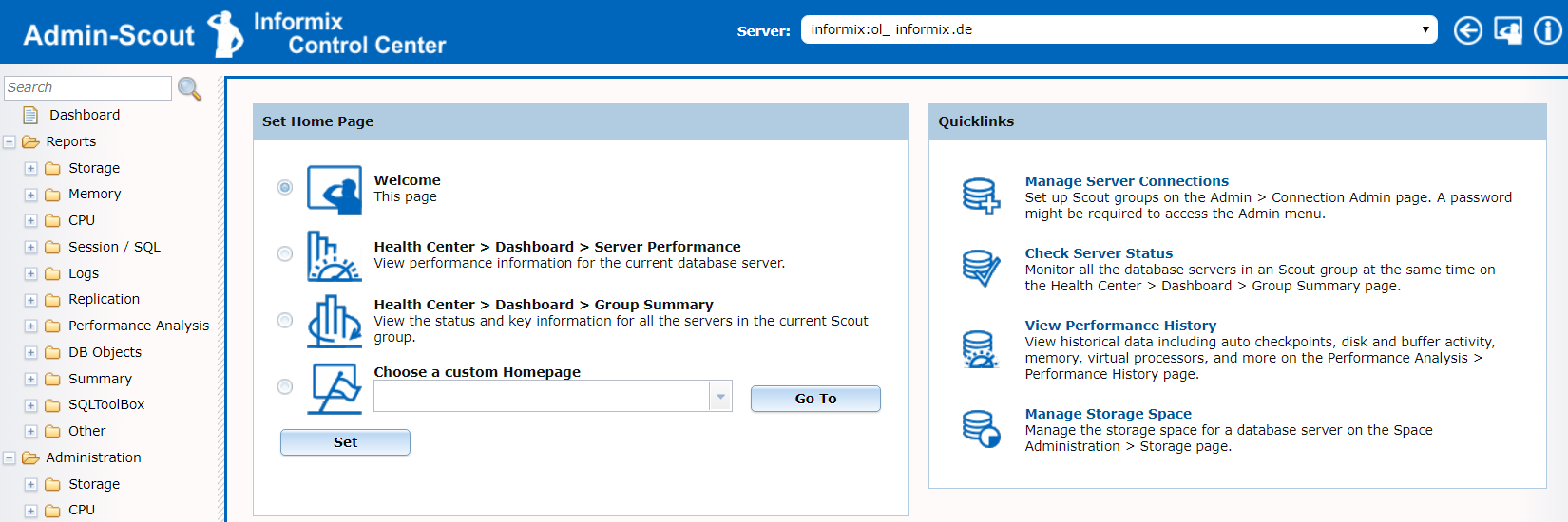 ICC - Informix Control Center